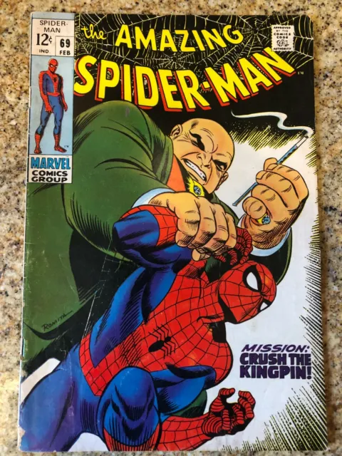 The Amazing Spiderman #69 (Vol. 1) Spidey vs The Kingpin! Silver Age Marvel!