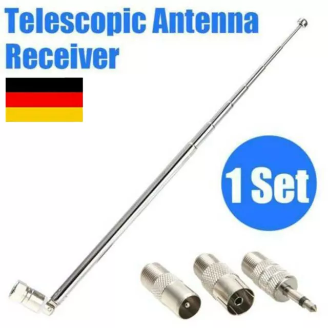 120cm Teleskop Antenne Ersatz F Stecker DAB