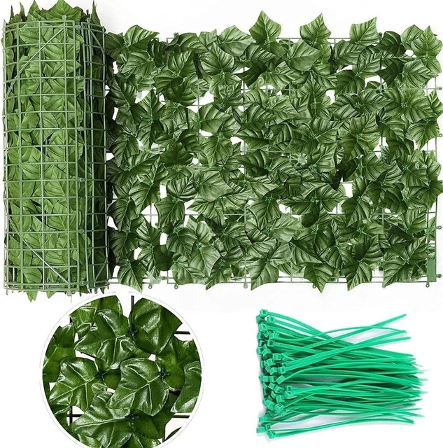 Künstliche Efeu Blatt Windschutz Sichtschutzhecke Balkon Hecken Zaun Sichtschutz
