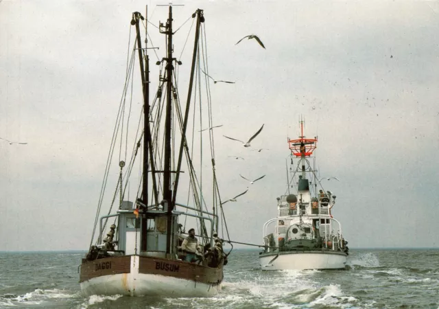 AK Seenotkreuzer Tochterboot Eiswette Fritz Behrens, gel. 1985 (Nr. 2176)