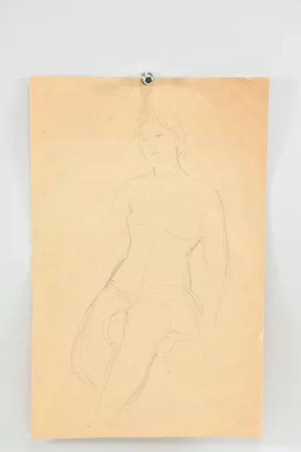 L85T12 estate Ernesto de Fiori (1884-1945) sketch, woman in bodice
