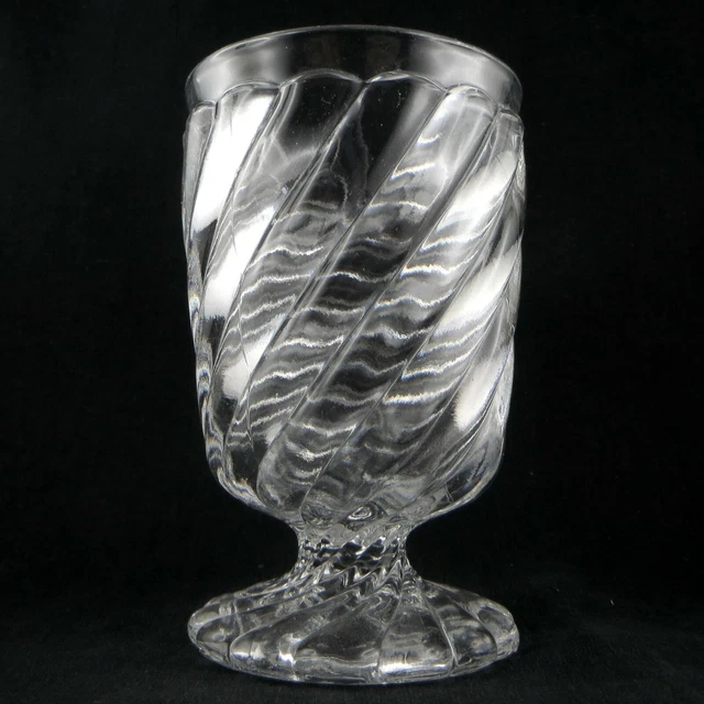 Encrier ancien en cristal Baccarat modèle Bambou tors Bouchon argent