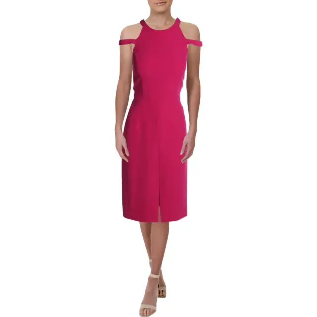 Laundry by Shelli Segal Womens Pink Cut Out Sheath Cocktail Dress 14 BHFO 1839