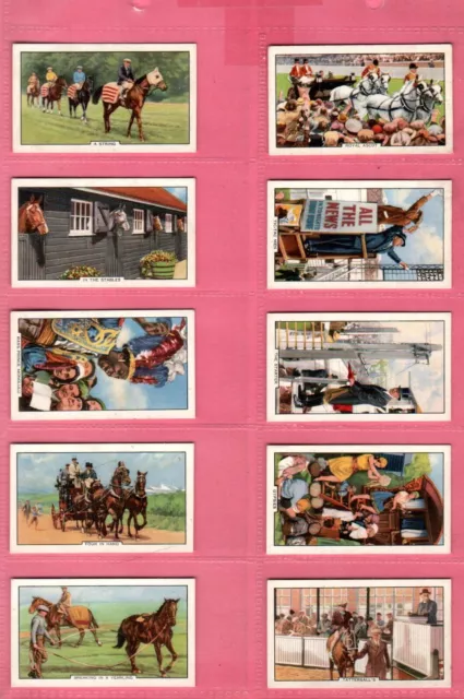 Gallaher: Racing Scenes 1938 Full Set 48 Cigarette Cards