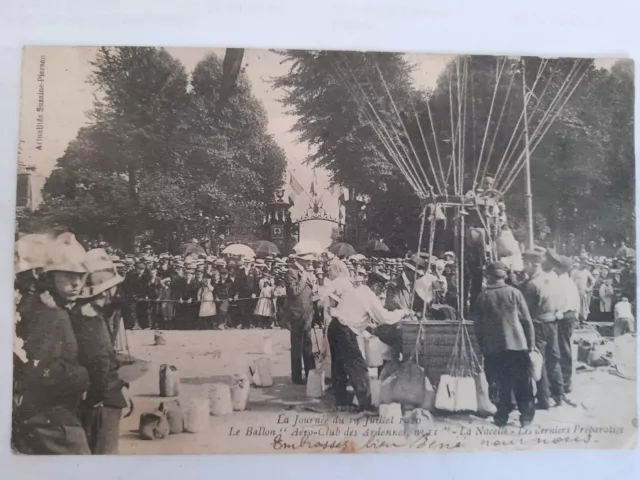 CPA de Sedan - Ardennes - La Journée du 14 juillet 1910 - Le Ballon Aéro-club