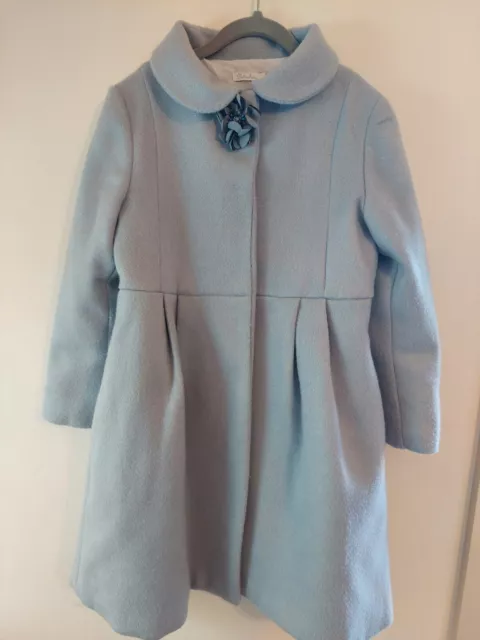 Girls Designer Patachou Blue Coat - Size 8