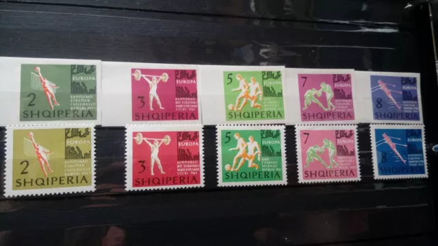 Albania 1963 Deportes Yvert  Nº 641/645 Dos Bonitas Series De  Sellos Nuevos