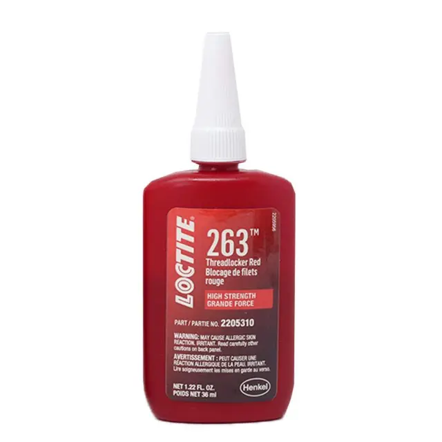Loctite 2205310 1 Pack 263 Threadlocker Surface Insensitive (Red, 36 ml Bottle)
