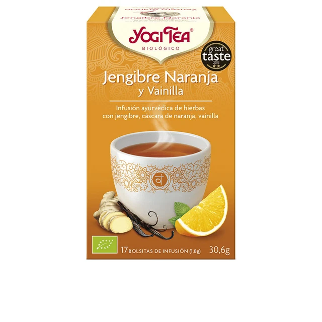 Nutrition Yogi Tea unisex JENGIBRE NARANJA Y VAINILLA infusión 17 x 1,8 gr