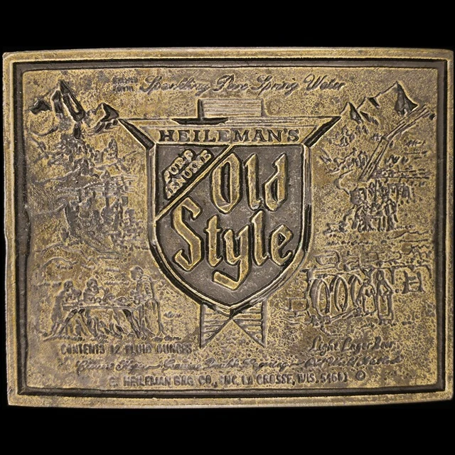 HEILEMANS OLD STYLE Beer Drinker Retro La Crosse WI 1970s Vintage Belt