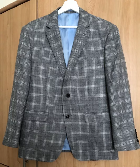 Blazer Giacca Skopes Syracuse Miscela Lana A Quadri Grigio Taglia 40S NUOVA