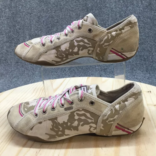 Diesel Shoes Womens 8 Downey Camouflage Sneakers Pink Lace Up Low Top Comfort 2