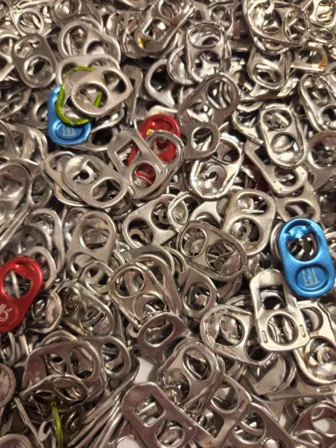 1000 Aluminum Pop Tops Pull Tabs from Beer and Soda Cans Crafts Metal Works