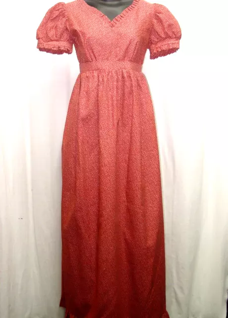 Regency Jane Austen Bridgerton Style Dress  Size Bust 32",  high waist 29"