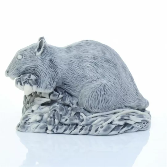 Mouse (Rat) Marble Figurine Unique Gift Manual Processing 2