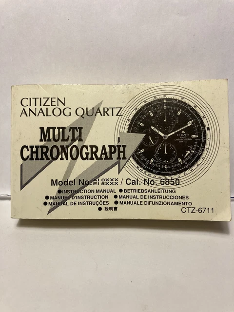 Instruction Manual Citizen Crono Pilot Manuale Citizen Breil - Main Image