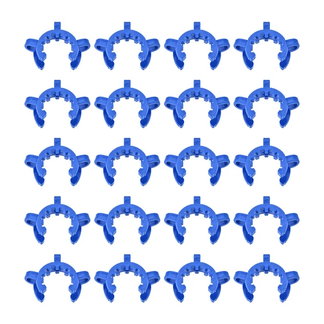 Lab Joint Clip Plastic Clamp for 24/25 or 24/40 Glass Taper Joints Blue 20Pcs