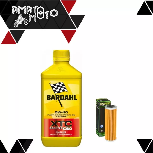 Kit Tagliando 1Litro Olio Moto Bardahl Xtc 5W40+Filtro Hf159 Per Ducati Panigale