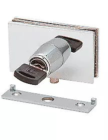 CRL EH102KA Chrome Square Plunger Lock with Strike - Keyed Alike