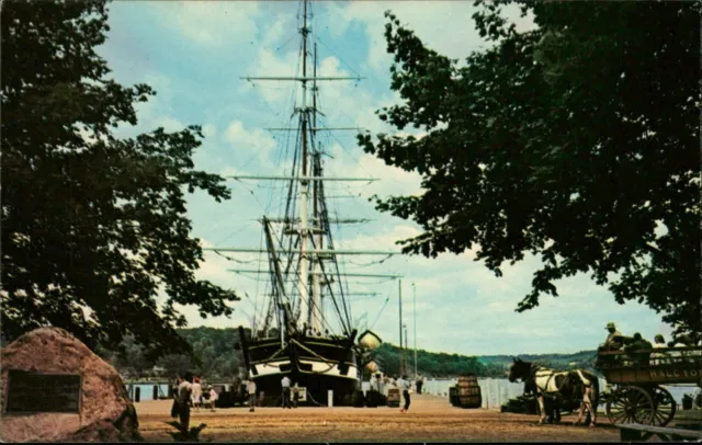 Postcard Whaleship Charles W. Morgan At Mystic Seaport Mystic Connecticut CT