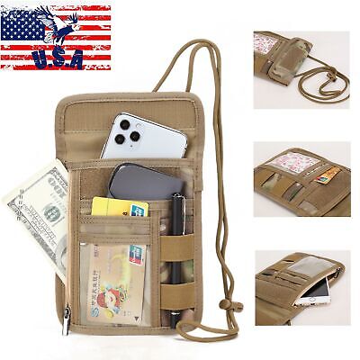 Passport ID Card Holder Travel Wallet Case RFID Protector Neck Pouch Anti-theft