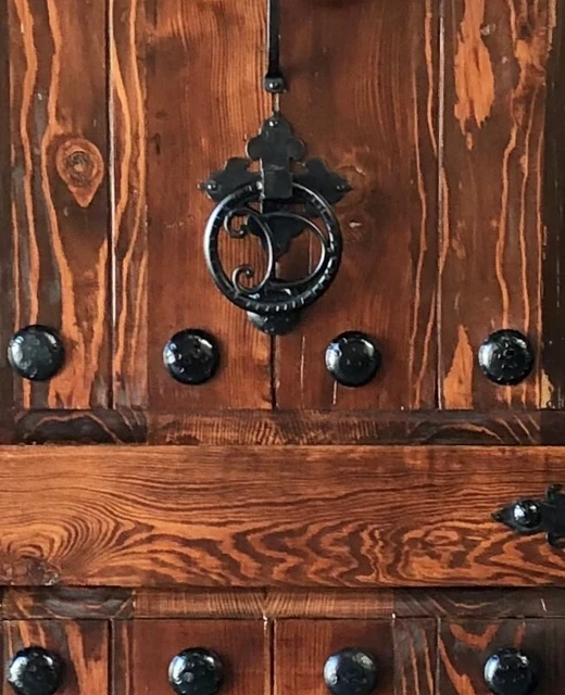 Rustic Spanish reclaimed lumber arched top door solid wood storybook castle 4