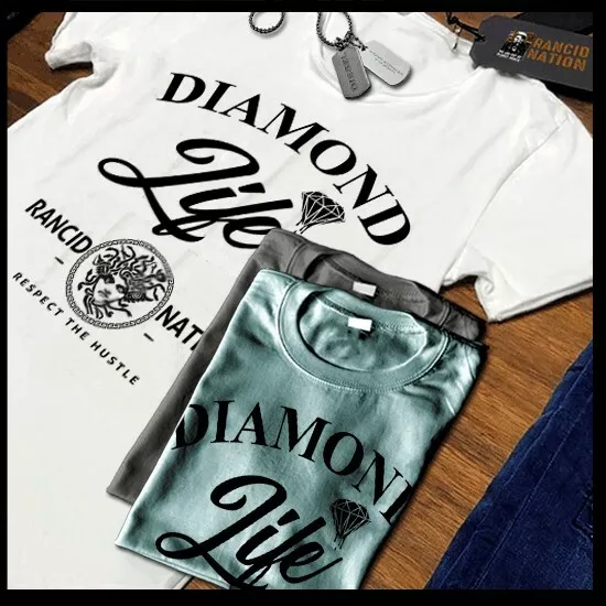 Gangster T-Shirt Plata O Plomo Pablo Escobar Diamonds Medellin Cartel XL White