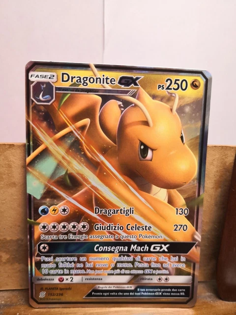 Carta Pokemon DRAGONITE GX 152/236 SINTONIA MENTALE IN ITALIANO FULL
