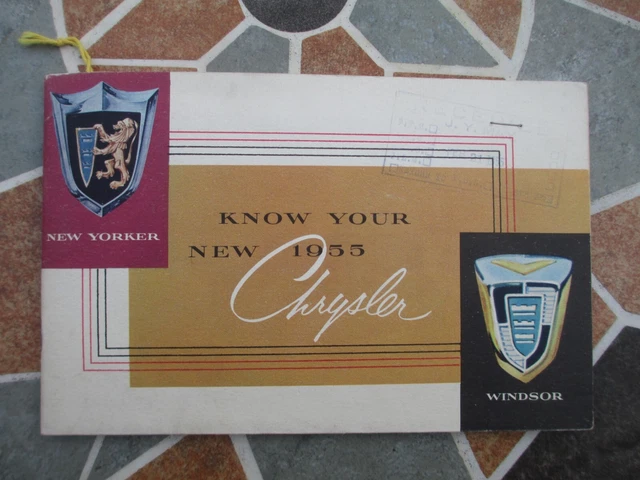 1955 Chrysler New Yorker Windsor Owners Manual, very nice, original