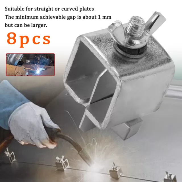 Adjustable 8pcs Butt Welding Clamps Sheet Metal Locator Positioner Clip Holder