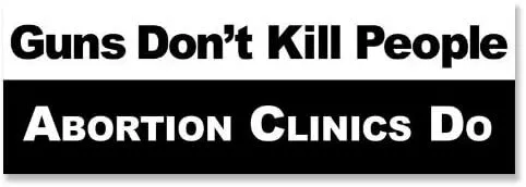 3x9 inch Guns Don't Kill People Abortion Clinics Do Bumper Sticker (be pro life)