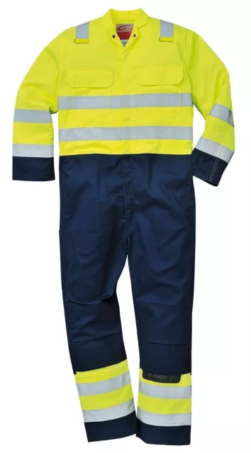 Portwest Hi Vis Anti-Static Bizflame Pro Coverall Overall Welding Resistant BIZ7