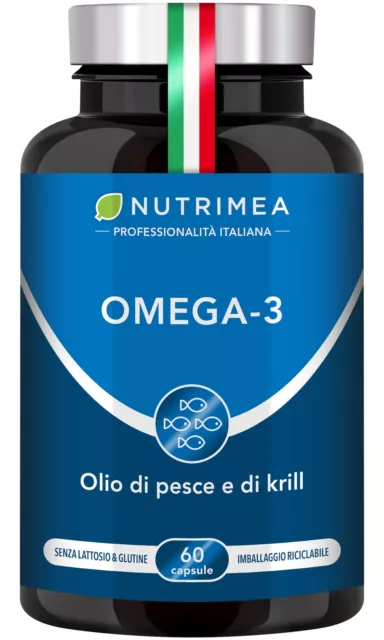 Omega 3 | Nuova Formula | Krill Antartico | Olio di Pesce | Antiossidante | Funz