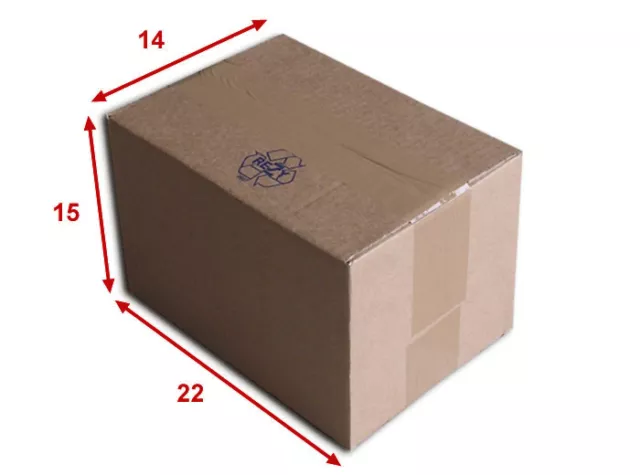 25 boîtes emballages cartons  n° 16   - 220x150x140 mm - simple cannelure