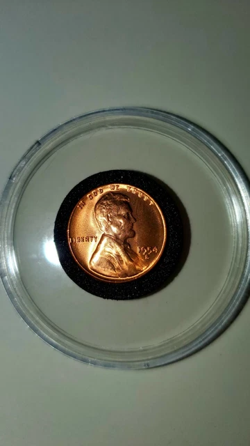 1954 S Lincoln Wheat Penny, Choice BU Mint Luster Red Uncirculated Cent from OBW