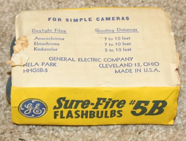 Bombillas vintage General Electric número 5B Sure Fire 4 bombillas total 1 CAJA