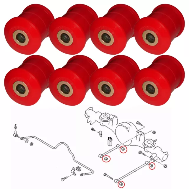 silentblocs polyuréthane des 4 bras liaison arrière, pour NISSAN Patrol GR Y60