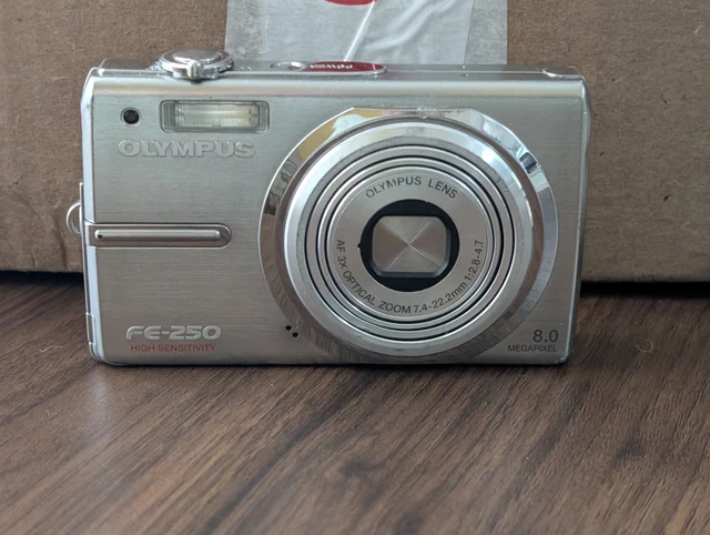 OLYMPUS FE-250 8.0MP Silver Digital Camera For Parts $13.73