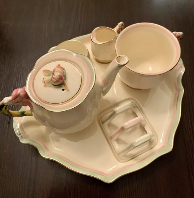 Early Vintage Royal Winton Grimwades Tiger Lily Breakfast Set 3