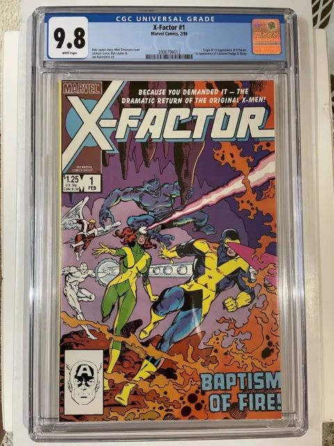 X-FACTOR #1 ~ 1986 CGC 9.8_Marvel_ORIGIN/X-Men 1st App Rusty & Hodge, 2ND CABLE