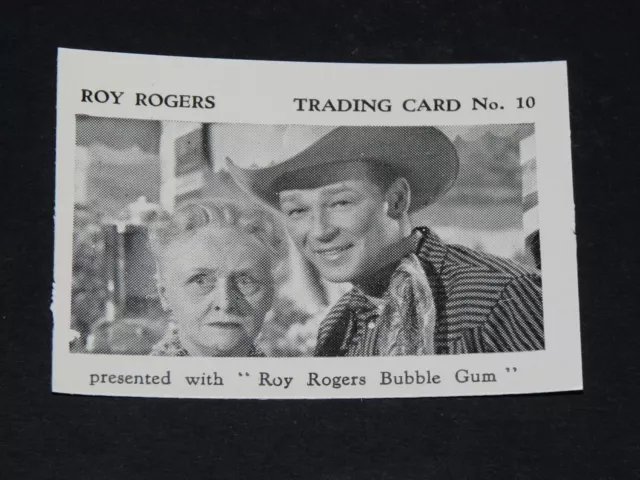 Roy Rogers Bubble Gum Card 1955 #10 Singing Cowboy Western Acteur Chanteur Usa