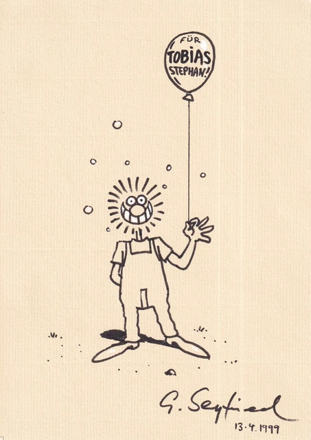 Gerhard Seyfried - Comic-Zeichner - Original-Zeichnung - original signiert