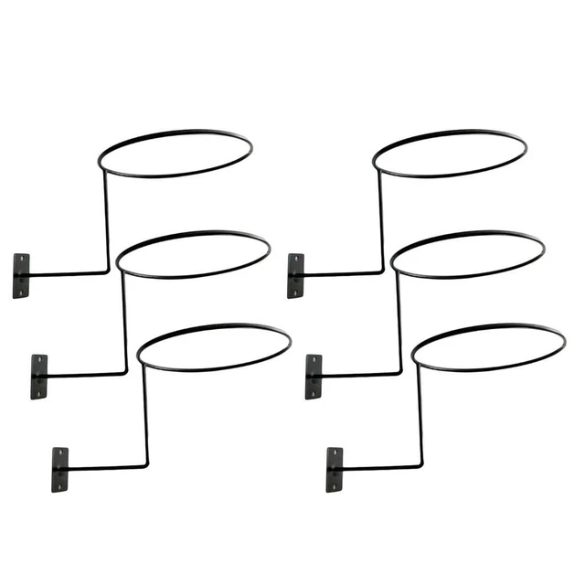 Lots 6 Wall Mounted Helmet Holder Metal Stand Hook Hat Display Rack Hanger Bike