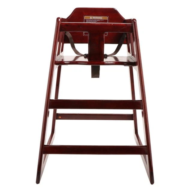 G.E.T. HC-100-MOD-M-P Mahogany Wood Assembled High Chair
