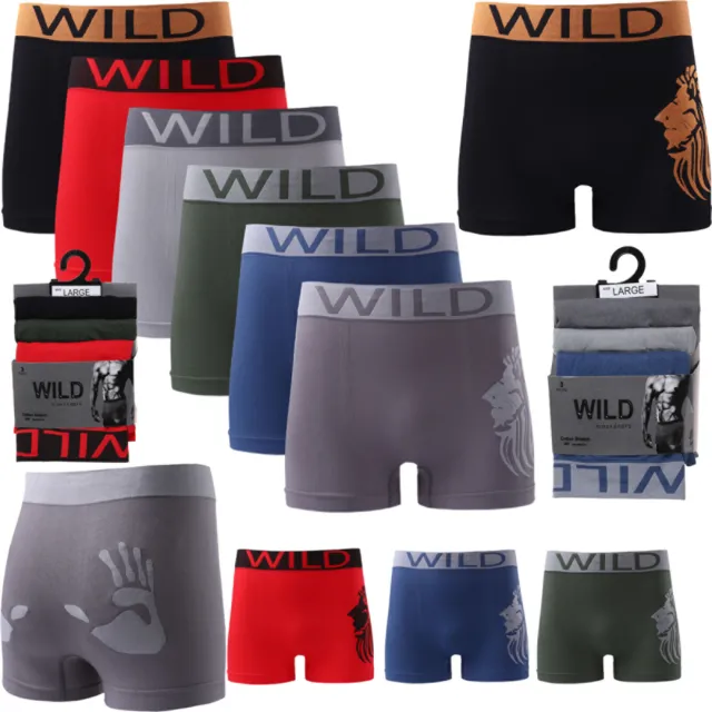 Boxer Shorts Underwear Wild Men's Trunks Seamless Designer Men Underpants 3 Pack