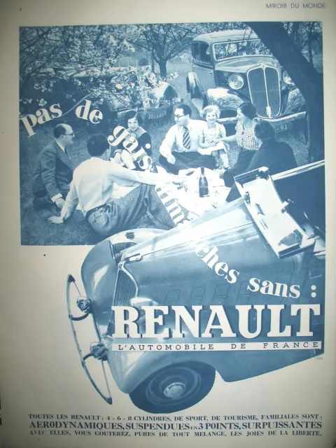 Publicite De Presse Renault Automobile De France French Ad 1934