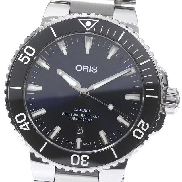 ORIS AQUIS 7730 Data Quadrante Navy Automatico Uomo 790776 EUR 856