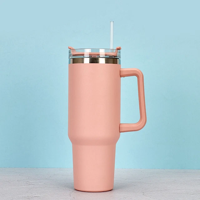 Stainless Steel Water Bottle Tumbler Insulated Cup Stanley Dupe Style Straw Lid