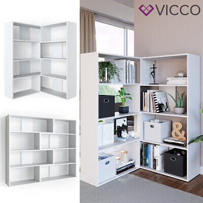 Vicco Divisorio HYLADA 9 Scomparti Bianco Scaffale Verticale Armadio Libreria Scaffale per Ufficio 