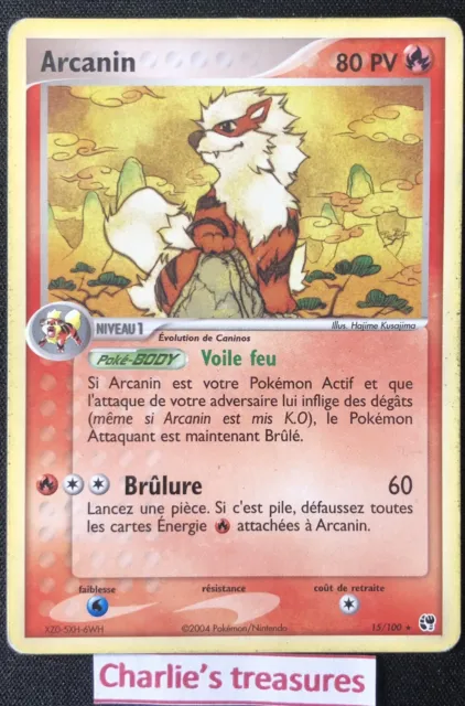 Carte Pokemon - Arcanin Rare - 15/100 - Tempête De Sable - FR